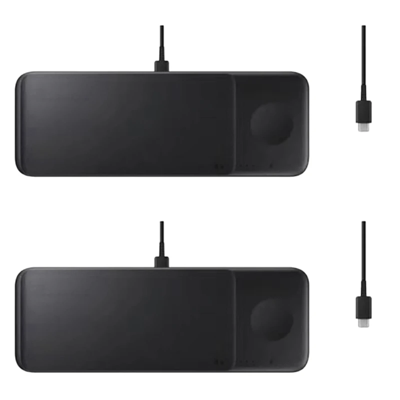 

2X Wireless Charger,3 In 1 Wireless Charger Trio For Samsung Galaxy S21,Fast Wireless Charger For Iphone/ Pro