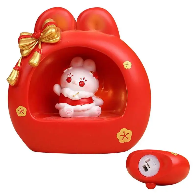 

Bunny Nursery Lamp Cute Bunny Portable Bedside Lamp Battery Operated Resin Night Light Kawaii Bunny Decorations For Home Decor