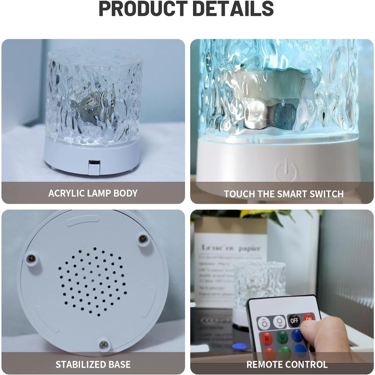 Идеальный потрясающий USB-ночник с водной рябью для создания праздничной