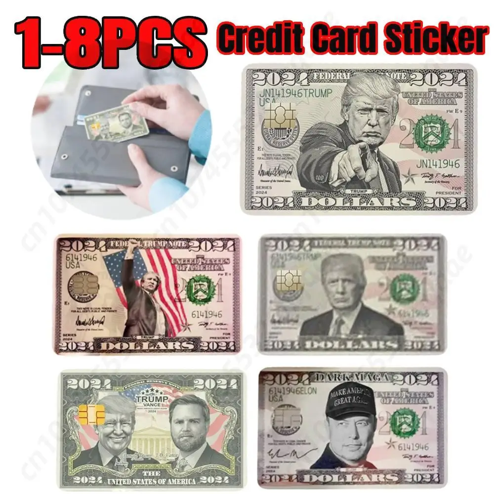 1-8 шт. забавная наклейка на дебетовую карту Дональда Трампа для детей и взрослых