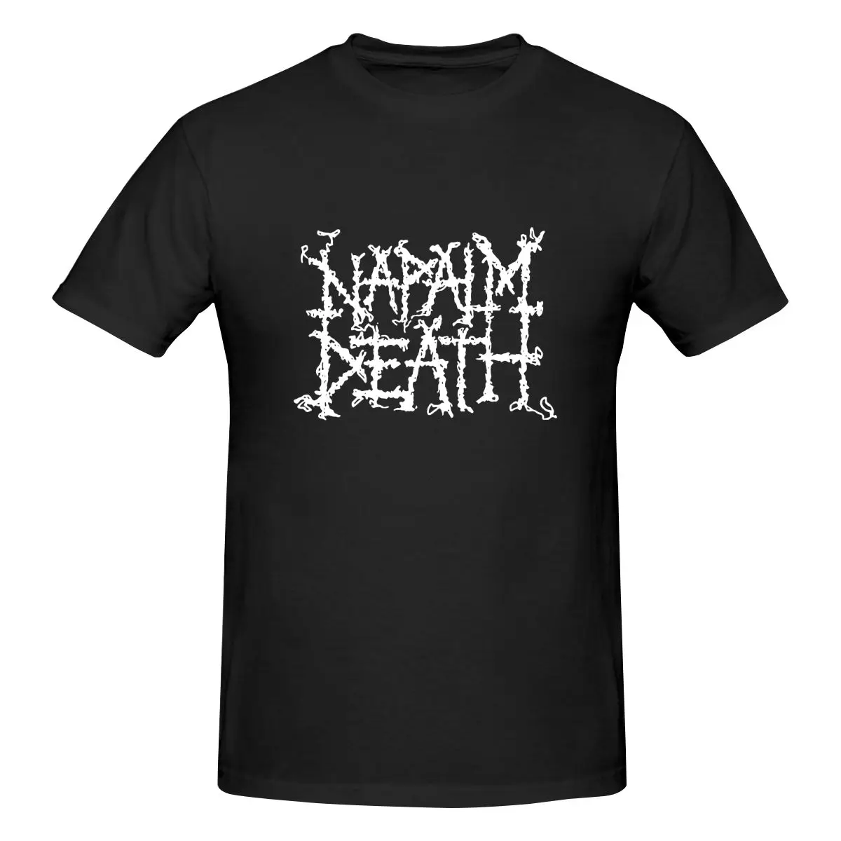 

Napalm Death Logo Gray Charcoal Death Metal Washed Men Short Sleeve 2023 Streetwear Summer Man Tshirt Heavy Fabric Cotton Tops