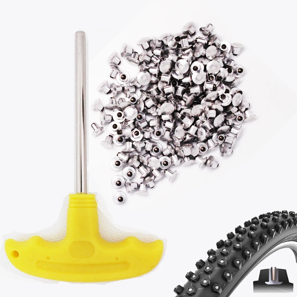 350 шт. вогнутые захватывающие лед шипы для фэтбайка и автомобильной шины алюминий