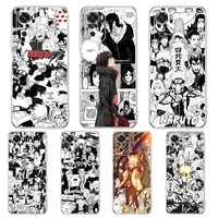 anime naruto comics transparent phone case for redmi note 11 11t 10s 8a 9a 9c 7 8 9 10 k40 4g plus pro 4g soft cover shell coque