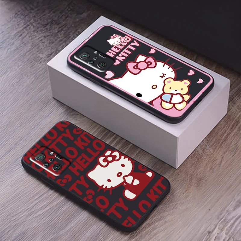 Cartoon Hello Kitty Kuromi TAKARA TOMY Phone Case For Xiaomi Redmi 9 9T 9i 9AT 9A 9C 10S 10T 10 Pro MAX 5G Back Carcasa Funda
