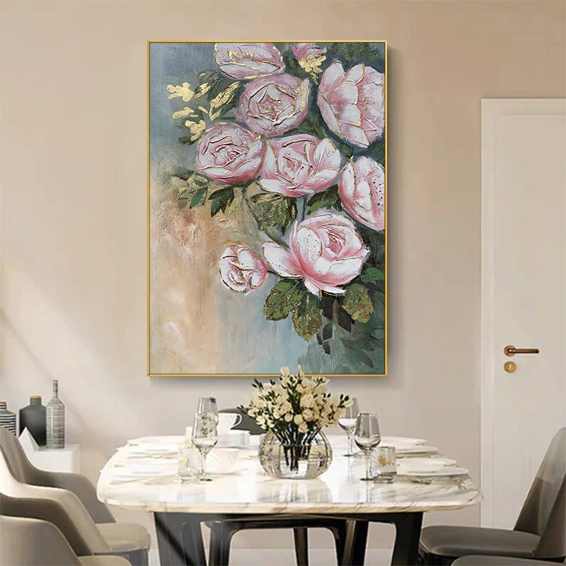 

Алмазная живопись «сделай сам» 5d без рамки, полная Алмазная вышивка, роза, цветок, американсветильник, Роскошная золотая картина с листьями