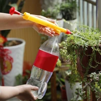 manual sprayer adjustable t shaped plastic drinks bottle spray head garden watering tool for watering