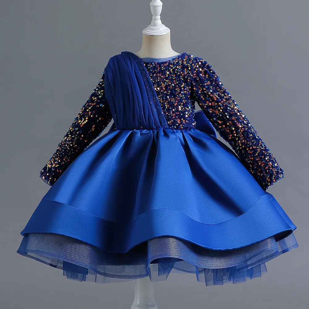 

2023, новый год, элегантный костюм-пачка с длинным рукавом, платье принцессы для девочек с цветами, карнавальное, пасхальное, праздничное, баль...