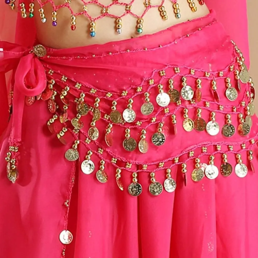 

Sequin Coins Arab Dance Chiffon Tassel Thailand Dance Waistbands Dance Hip Scarf Belly Dance Belt Women Waist Belt
