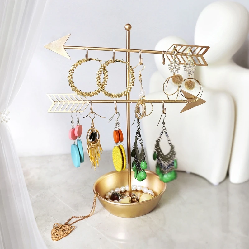 

Earring Bracelets Arrow Shape Jewelry Rack Holder Gifts for Women Girl Teen T8DE