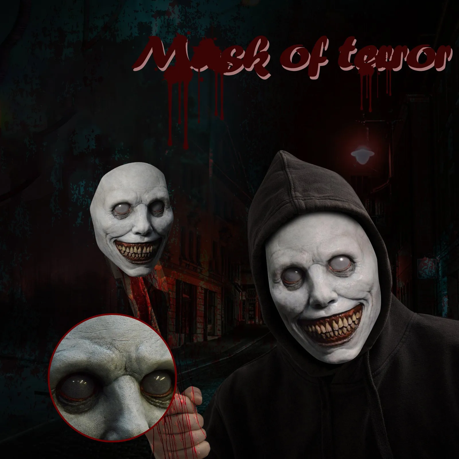 

Creepy Halloween Mask Smiling Demons Horror Face Masks The Evil Cosplay Props Party Masquerade Halloween Mask Clothing Accessor