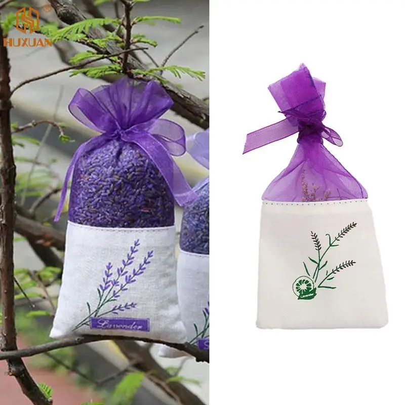 

10pcs Lavanda Floral Printing Lavender Sachet Empty Fragrance Lavande Pouch Sachets Bag For Relaxing Sleeping Deep Purple Sachet