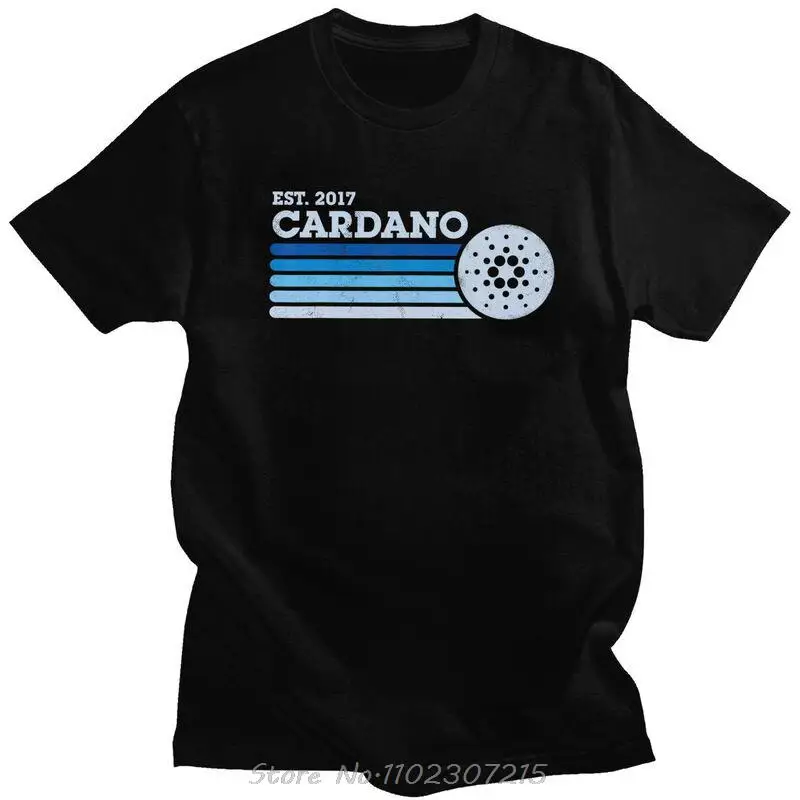 

Cardano Tshirt Men Short Sleeves Casual T Shirt Trendy ADA Cryptocurrency Crypto Currency T-shirt Fitted 100% Cotton Tee Merch