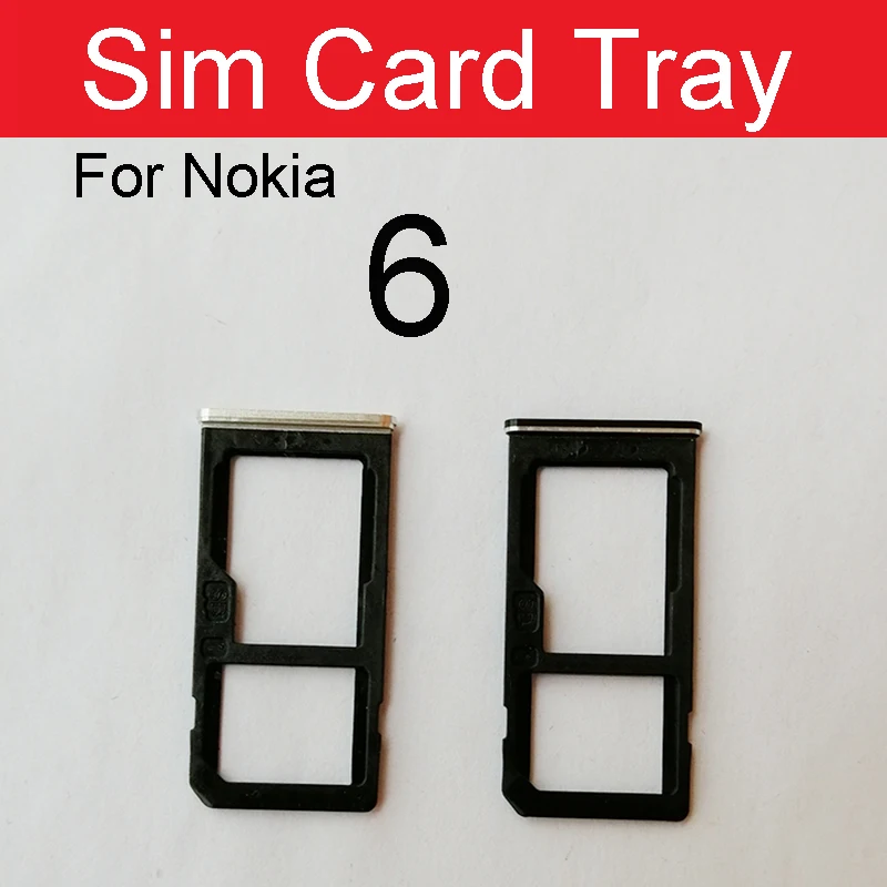 Держатель лотка для SIM-карты Nokia 6 1 Plus 2018 TA-1016 TA-1043 TA-1045 TA-1068 X6 адаптер слота запасные