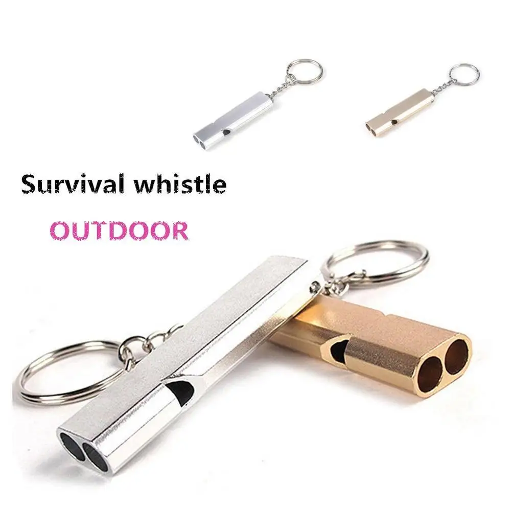 

Double-frequency Alloy Aluminum Emergency Survival Whistle Outdoor Tool Keychain