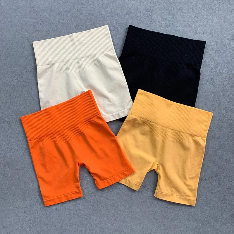 2 Pieces Yoga Shorts Set Seamless Gym Sets Womens Outfit Sports Bra Top Stripe Sportswear Workout Suit Fitness For Women Clothes