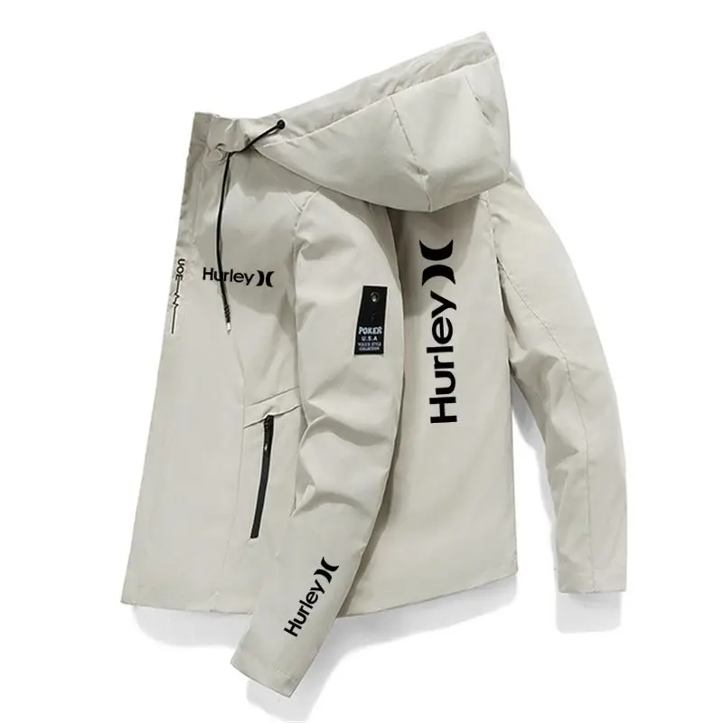 2023 Fashion Zipper Men's And Women's Jacket Brand HURLEY Printed Sports Hip Hop Casual Zipper Unisex Long Sleeve Hoodie