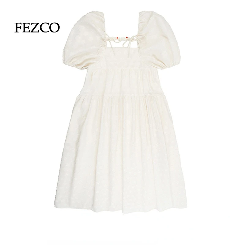 

Женское винтажное платье в японском стиле FEZCO, белое платье феи в стиле «лолита», лето 2022