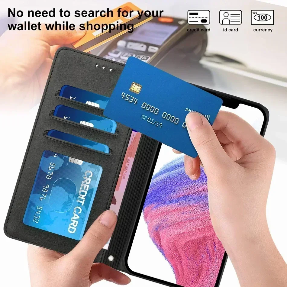 Флип-чехол с RFID-блокировкой для Xiaomi Redmi Note 13R 13 12S 12 11R 11S 11 10S 9 9S 8 7 Pro 9T (art.: 3920c8b321eaf) - 3920c8b321eaf