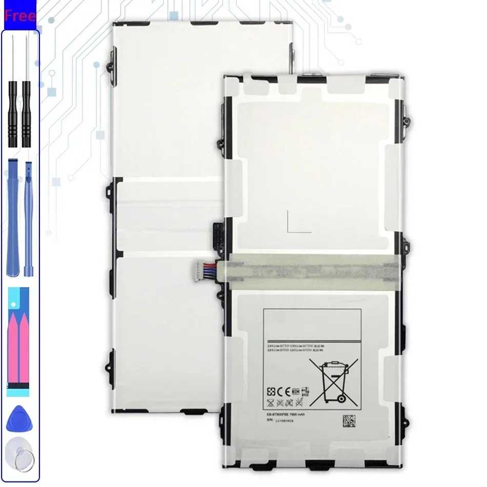 

Battery EB-BT800FBE 7900mAh For Samsung Galaxy Tab S 10.5 SM-T800 T801 T805 Batterij + Free Tools