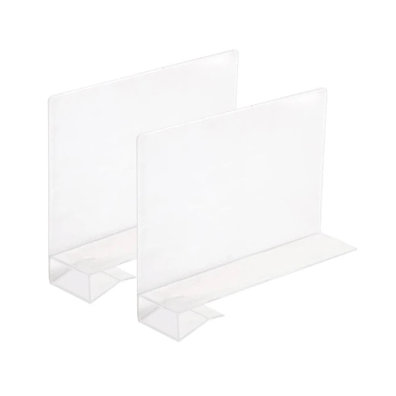 

Transparent Clothes Partition Books Clapboard Desktop Storage Divider Shelf