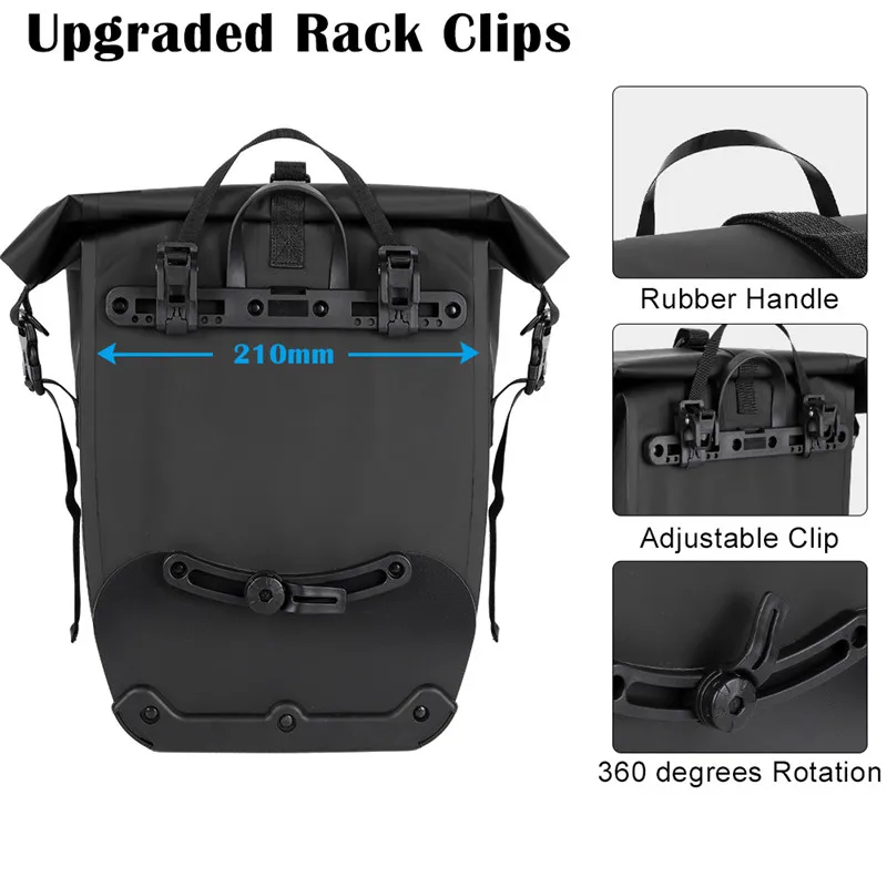 Женская сумка для багажника велосипеда вместительная на плечо объемом 25 л