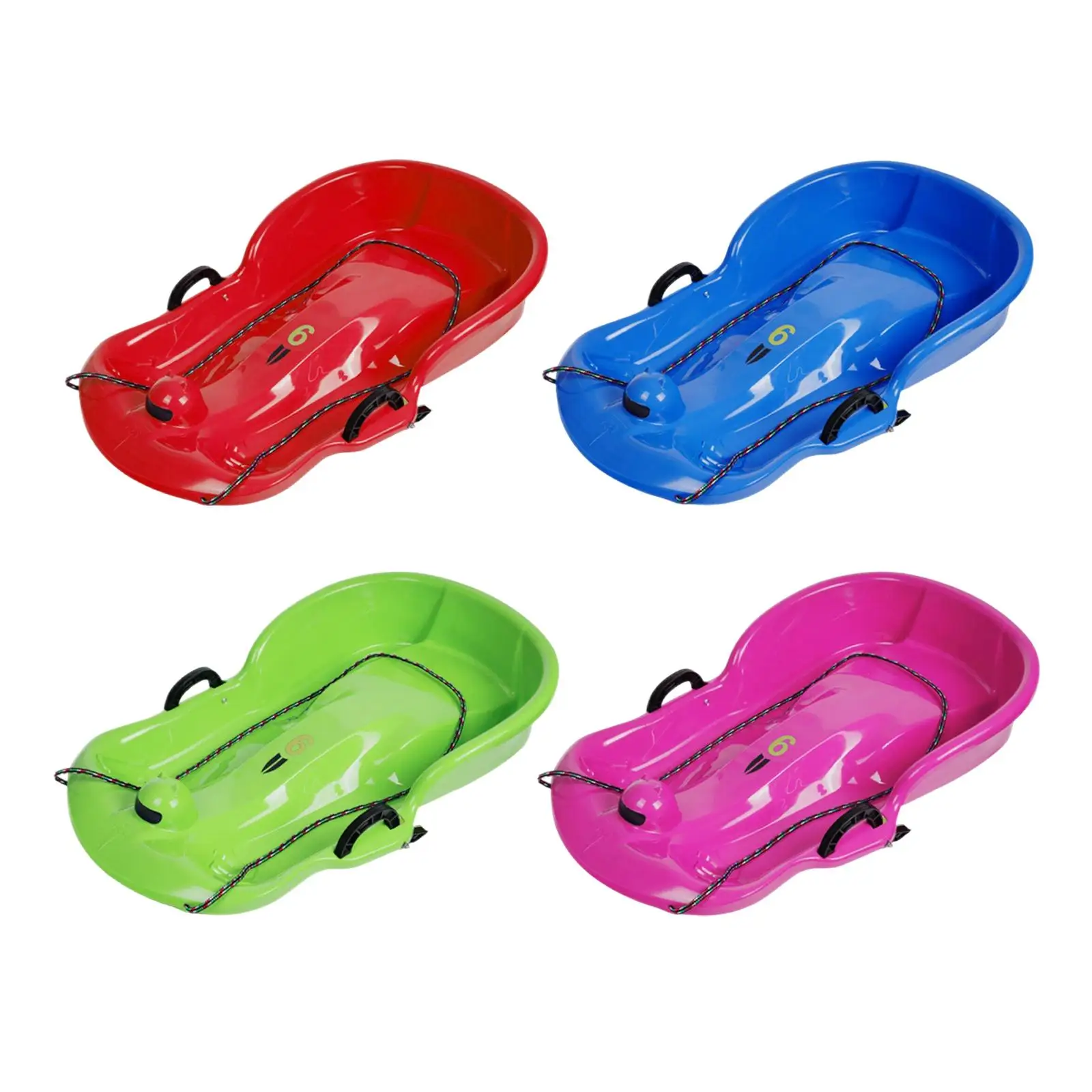 

Portable Winter Snowmobile Toboggan Sled Skiing Dual Seat for Grass Sand