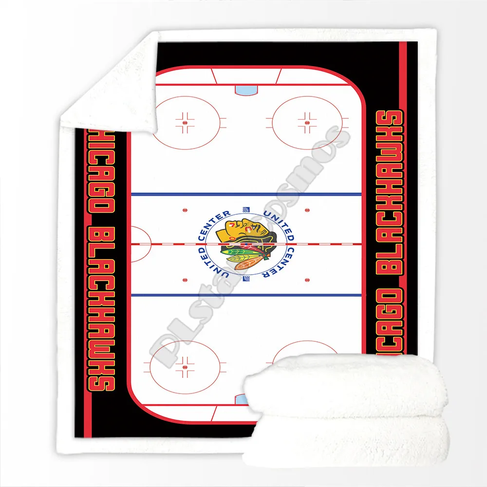 

Ice hockey Cozy Premium Fleece Blanket 3D printed Wearable Blanket Adults/kids Sherpa Blanket 04