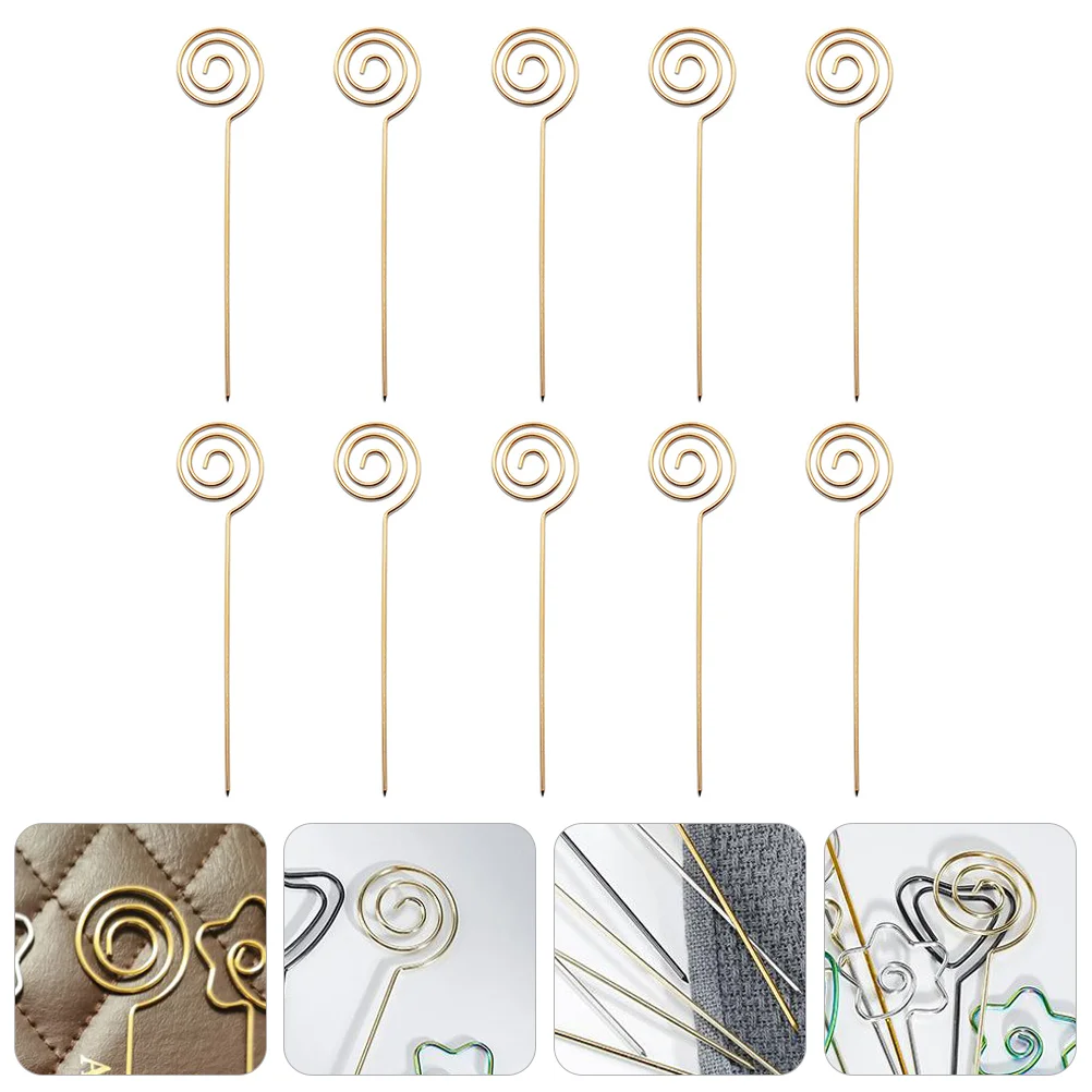 

10 Pcs Star Fruit Pick Vintage Decor Circle Picks Needle Stainless Steel Decorative Cocktail Child