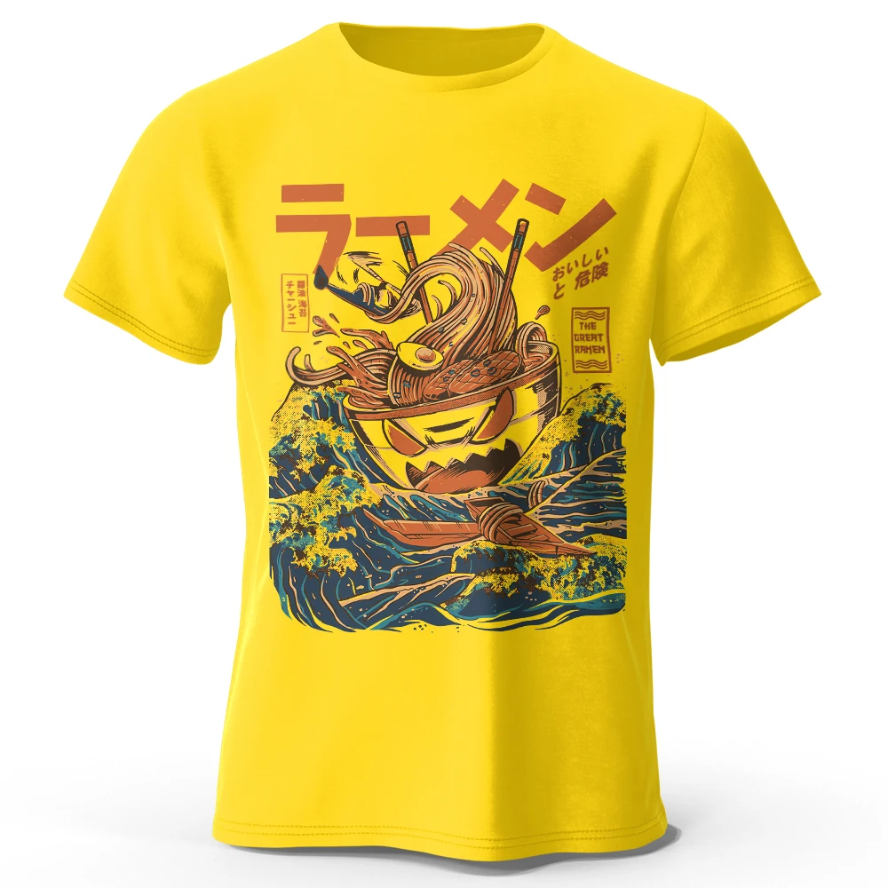 

Футболка Мужская/женская из натурального хлопка, с принтом «рамен»