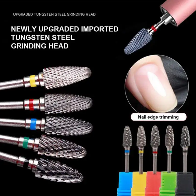 

Вольфрамовые стальные сверла для дизайна ногтей резцы для фрез бриллиантовое сверло для полировки геля инструмент для педикюра аксессуары...