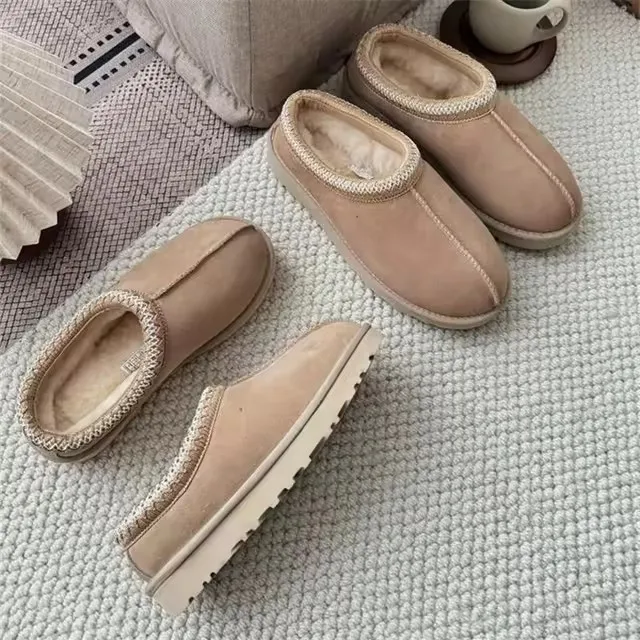 Дизайнерские осенне-зимние туфли Tazz Tazlefu для ленивых на одну ногу шерстяные