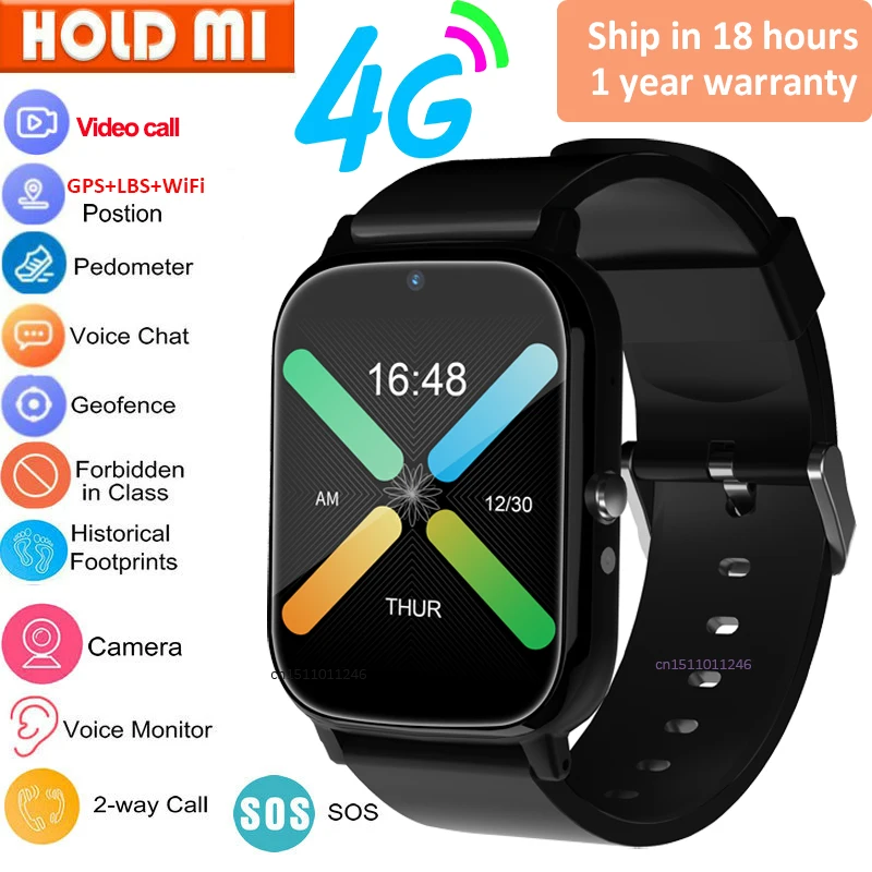 

Kids Smart Watch 4G GPS WIFI LBS Location 1.69inch IPS HD Screen SOS Video Call Voice Monitor Children Phone Smartwatch Android