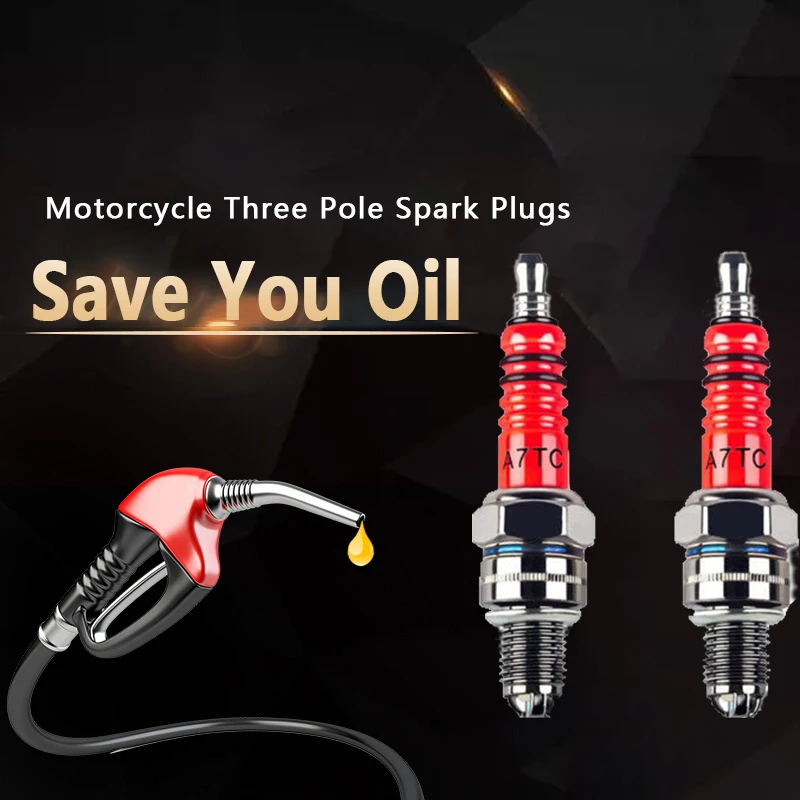 

NEW Spark Plug A7TC Multi-angle Ignition Modified Red Head 3-claw Spark Plug Car Repair Tool Spark Plug Accessories Plug Sleeve