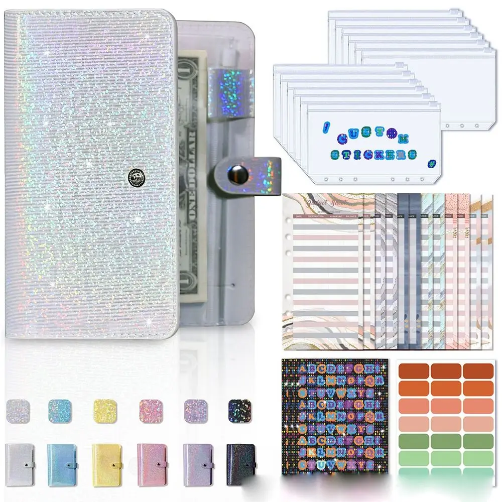 

Budget Planner Cash Envelope Savings Money 6 Holes Binder for Financial Management A6 Loose-leaf Notebook