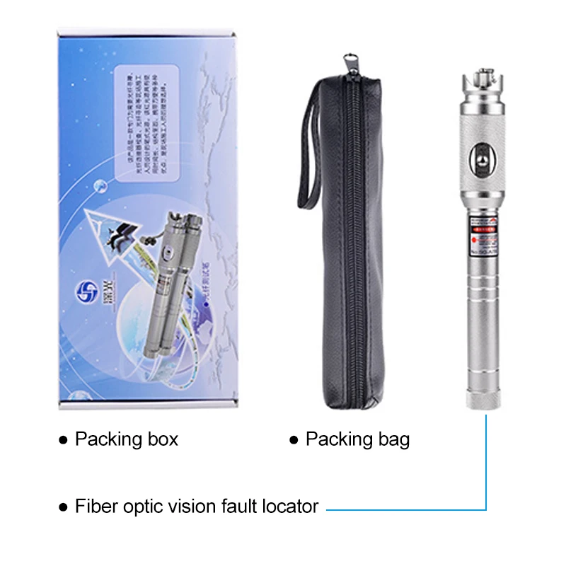 OPTFOCUS Visual Fault Locator 50km Laser Strong Light Source Optical Cable Tester 50mW High Quality Fiber Optic Tester Pen