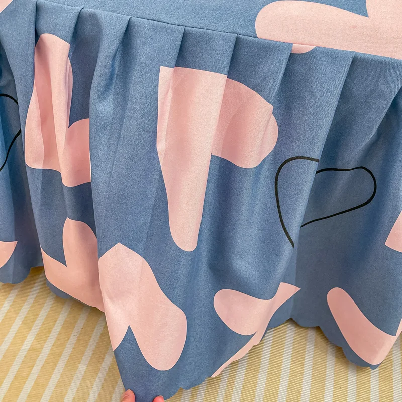 3 шт. Комплект постельного белья с оборками принтом