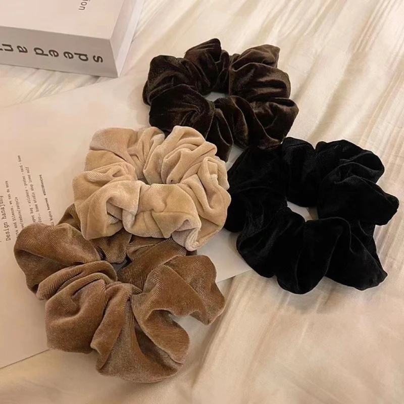 

2023 Women Winter Large Velvet Hair Scrunchies Hair Accessories Lady's Ponytail Holder Hair Rubber Bands Accessories Hairbands
