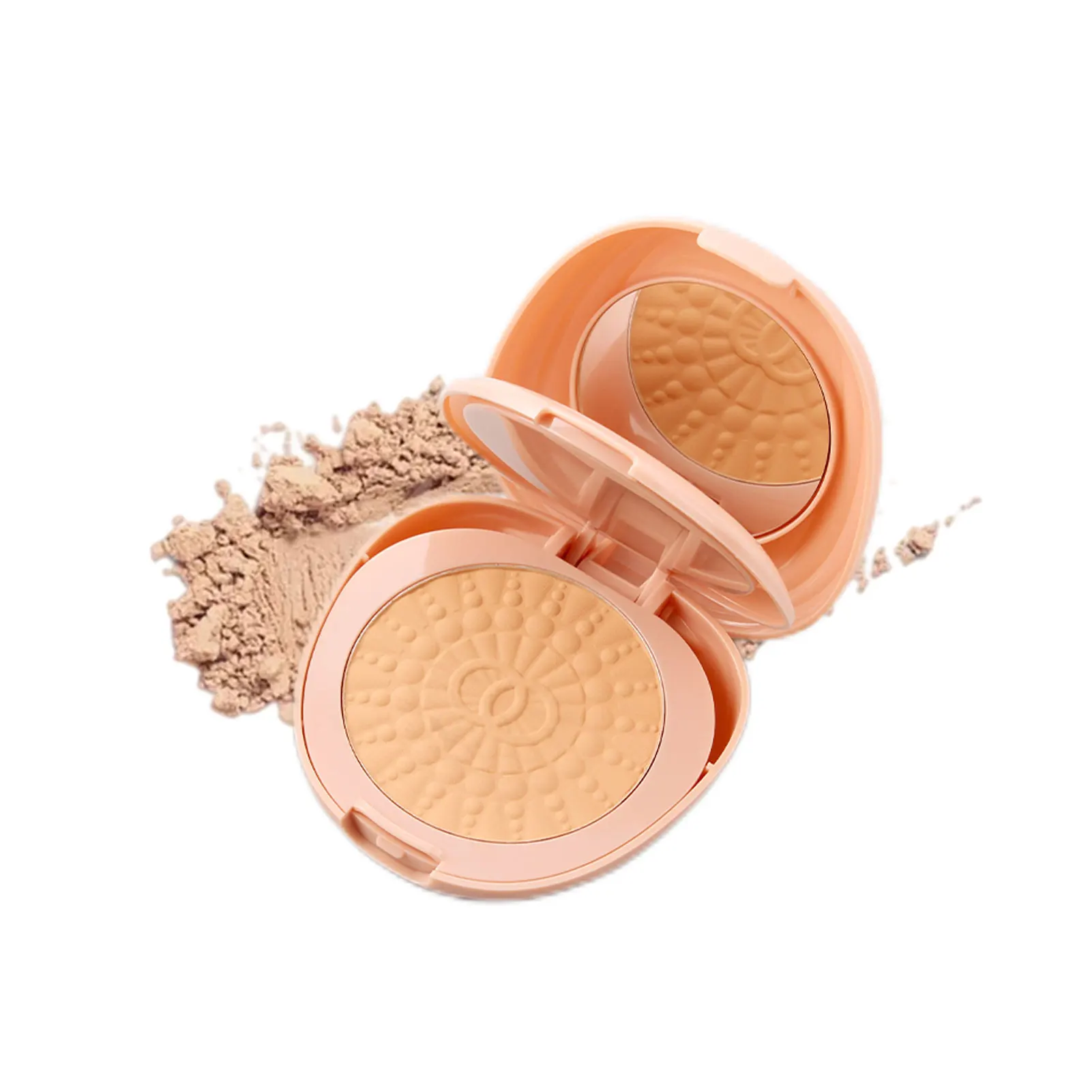 

Пудра для жирной кожи, 2 цвета, корректирующая компактная пудра для лица, набор для макияжа, основа для нее, осветляющая пудра для лица