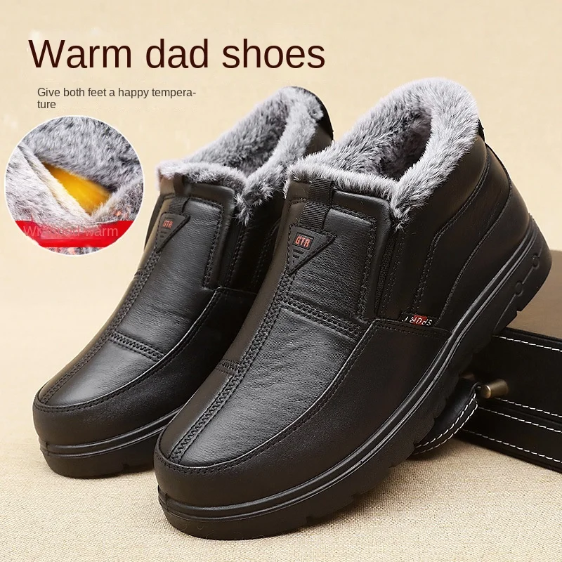 

Outdoor Men Boots High Quality Ankle Boots Men Lightweight Fashion Casual Shoes Winter Warm Fur Shoes Male Zapatos De Hombre