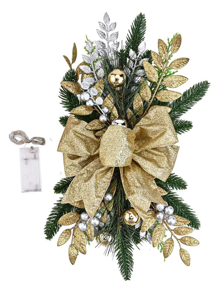 Подвесная гирлянда для лестниц Рождественский венок с висячими дверями