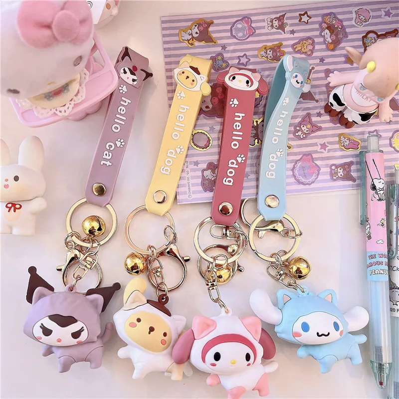 

1 шт., брелок для ключей в виде кошки Kuromi