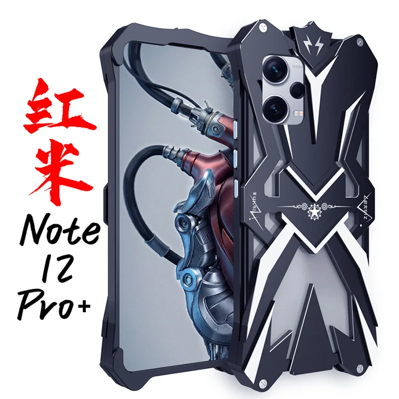 Роскошный усиленный металлический алюминиевый чехол Thor для телефона Xiaomi Redmi Note 12