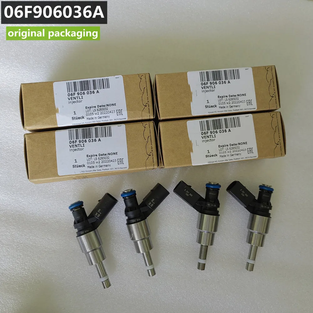 НОВЫЙ OEM ТРУЛЬНОЙ ТОПЛИВНЫЙ ИНЖЕКТОР 06F 906036 A Для Audi A3 A4 A6 TT ALTEA LEON EOS GOLF PASSAT 2.0 TFSI AXX /