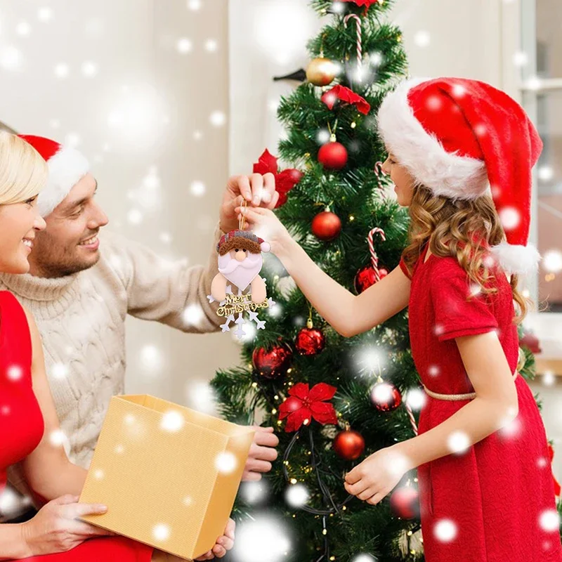 Рождественская елка плюшевые украшения классический Санта-Снеговик олень