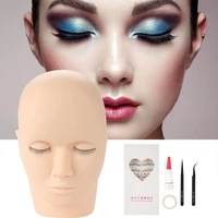 a set professional false eyelashes extension exercise kit mannequin training makeup eye lashes practice eyelash extensions kit