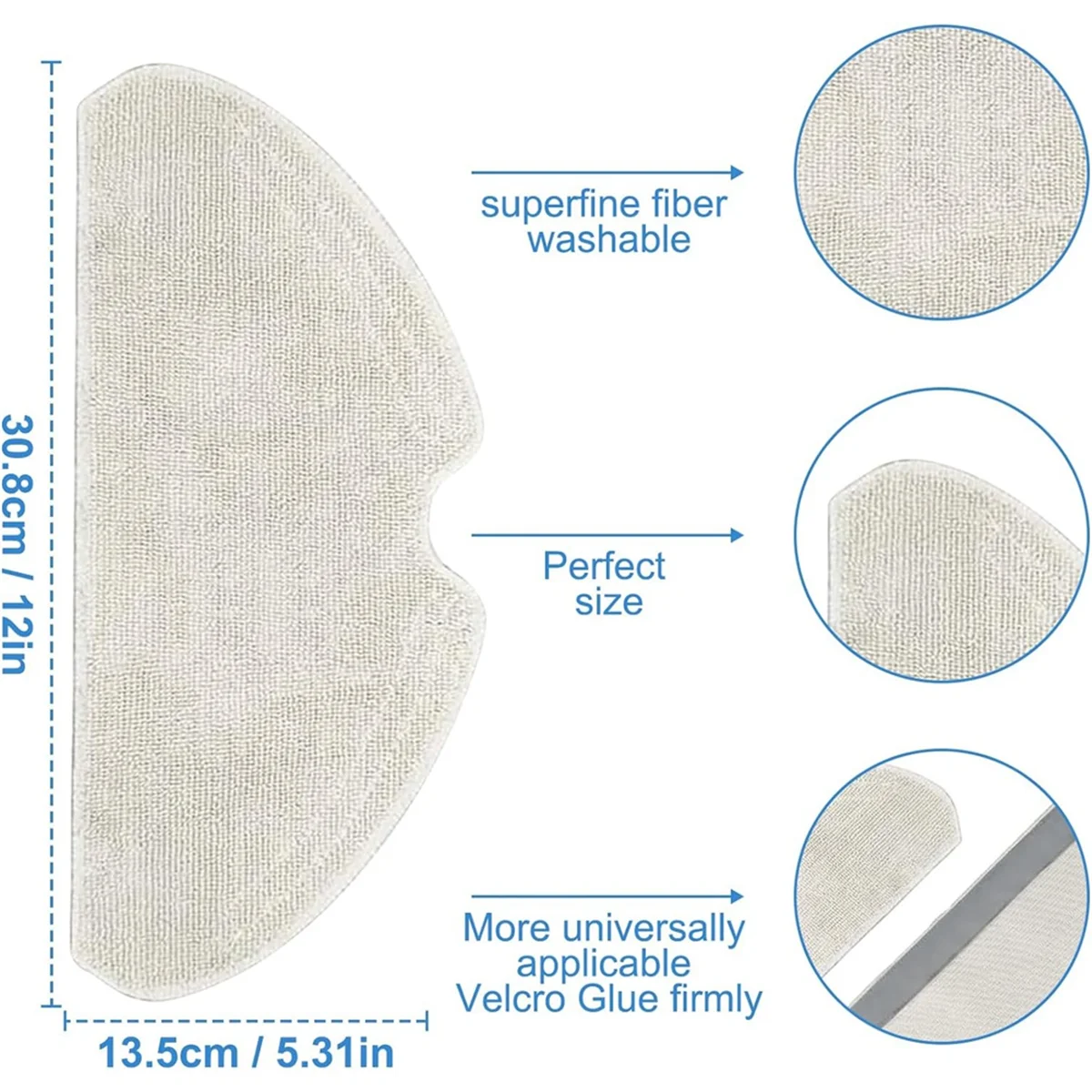 Набор сменных насадок для швабры D10S PRO D9 Max F9 Robot пылесоса Моющиеся Многоразовые
