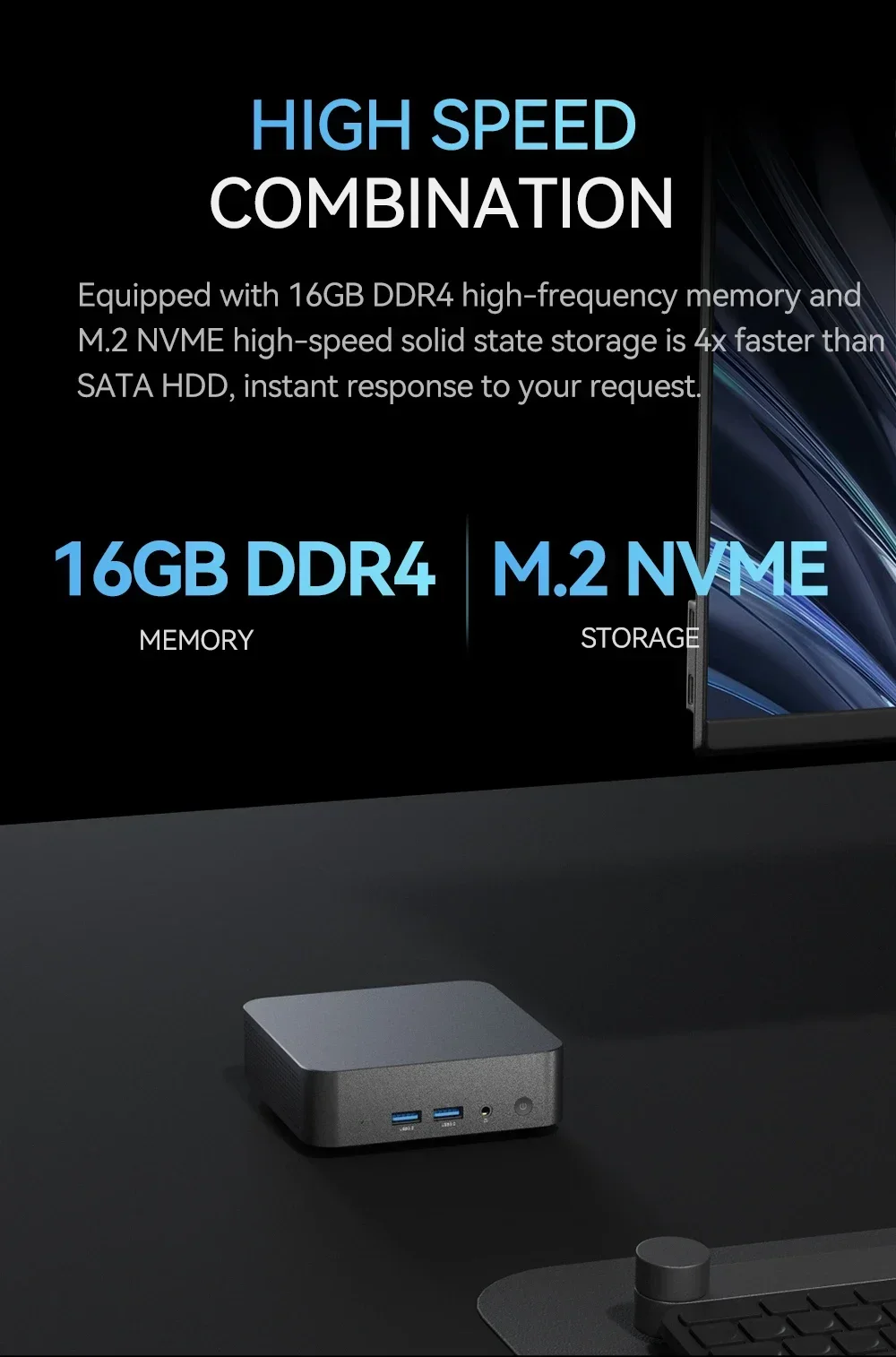 Фото Игровой мини-ПК Windows11 Intel Core i9 8950HK/N5095A 16 ГБ DDR4 1 ТБ 2 ТБ WiFi6 M.2 SSD UHD Графика 1000 Мбит/с Ethernet Мини-ПК №3