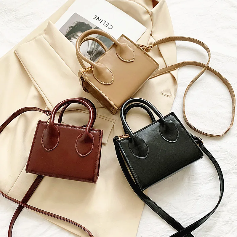 

2022 New Korean Mini Shoulder Bag Women's PU Leather Fashion Versatile Luxury Designer Messenger Small Square Clutch Bag Handbag
