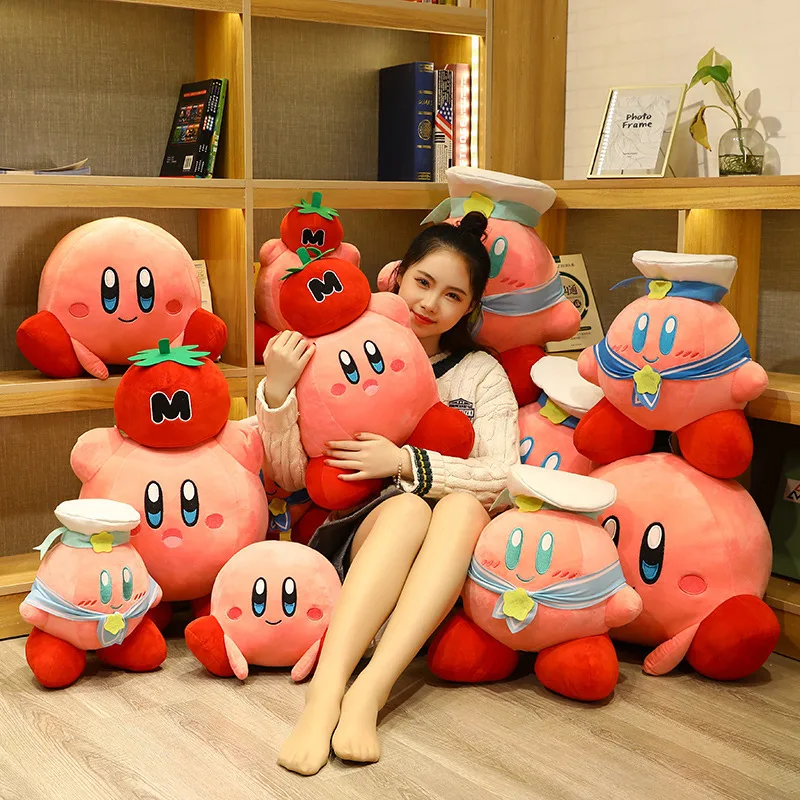 

Star Kirby Plush Toys Pillow Cute Chef Love Strawberry Kirby Plush Doll Soft Stuffed Cartoon Sofa Cushion Birthday Gift For Kids