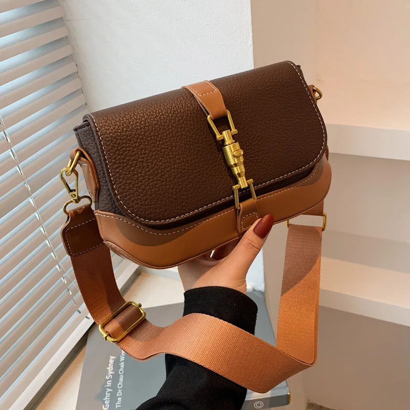 

Retro Small PU Leather Flap Crossbody Bags for Women 2022 Travel Designer Handbags and Purses Ladies Fashion Simple Shoulder Bag